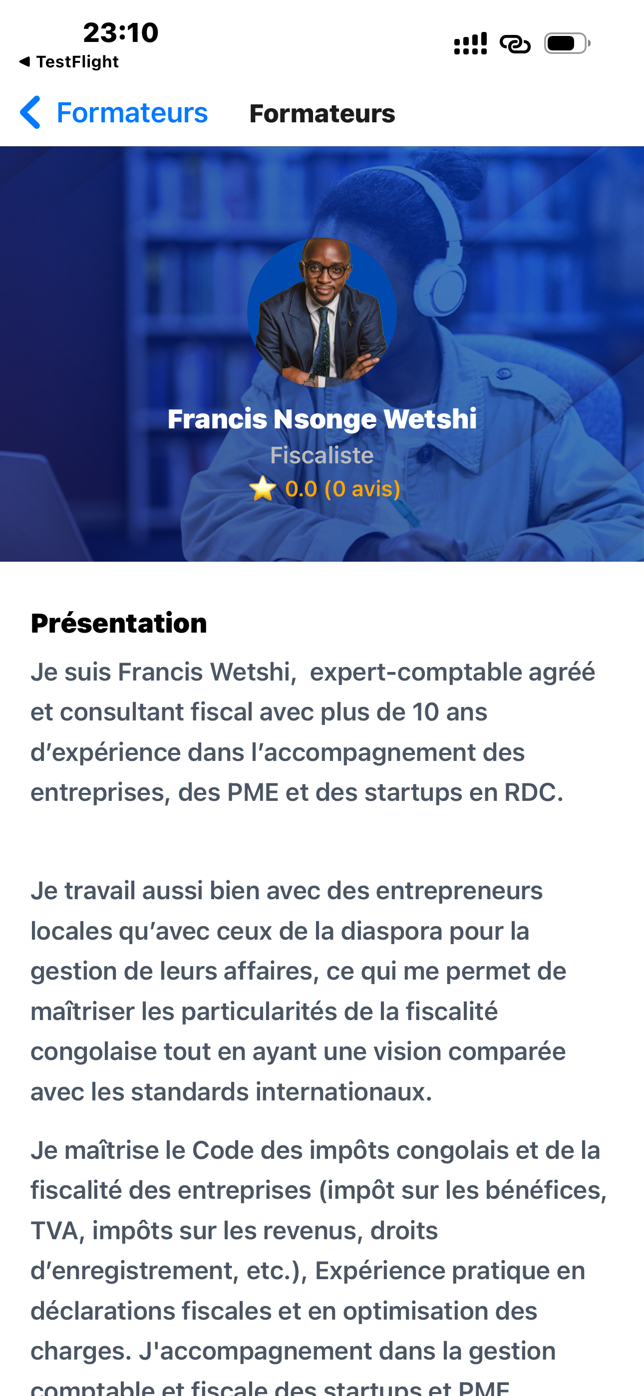 Capture d’écran Un+ — Mon espace