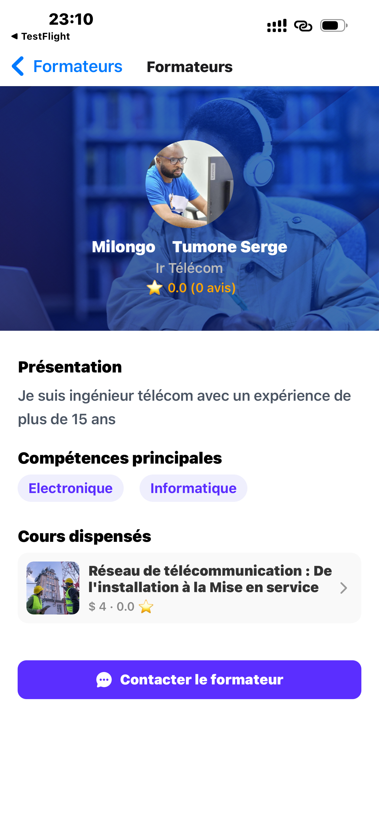 Capture d’écran Un+ — Services & offres